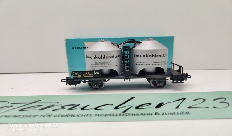 Märklin H0 AC 4511 308/2 Kohlenstaubwagen "Braunkohlenstaub" / DB / OVP hellblau