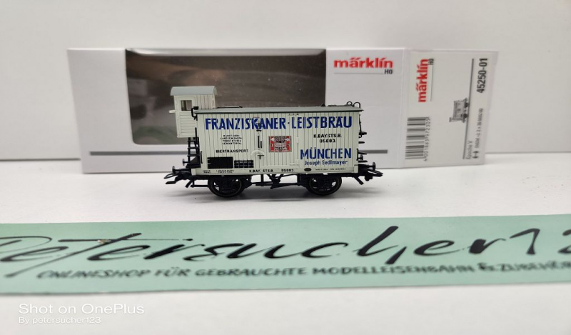 Märklin H0 AC 45250-01 Bierwagen "Franziskaner" aus Set / K.Bay.Sts.B. / OVP weiß