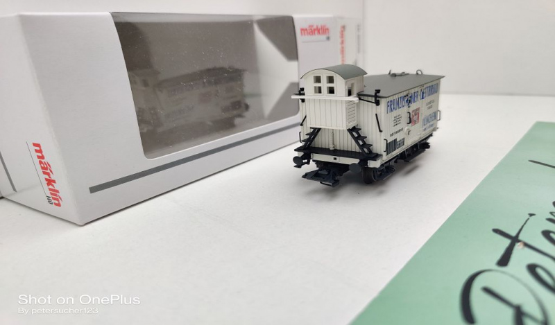 Märklin H0 AC 45250-01 Bierwagen "Franziskaner" aus Set / K.Bay.Sts.B. / OVP weiß