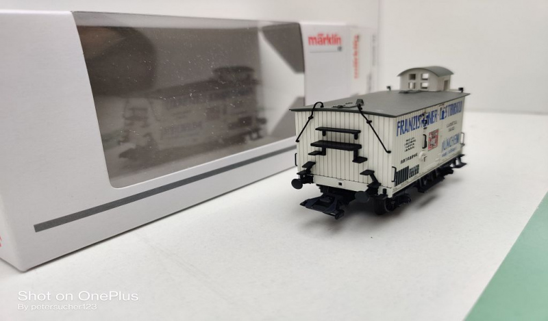 Märklin H0 AC 45250-01 Bierwagen "Franziskaner" aus Set / K.Bay.Sts.B. / OVP weiß