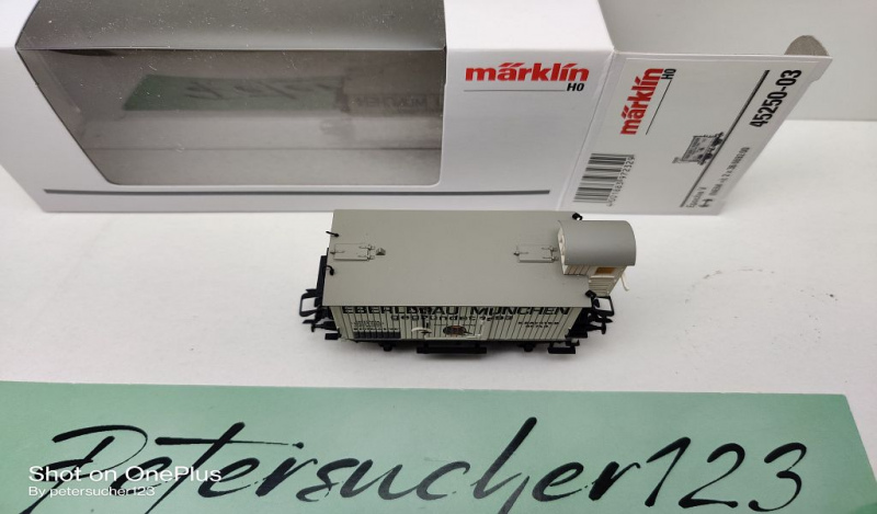 Märklin H0 AC 45250-03 Bierwagen "Eberlbräu" aus Set / K.Bay.Sts.B. / OVP weiß