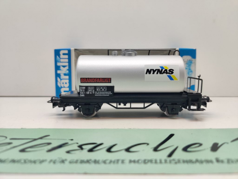 Märklin H0 AC 4532 Kesselwagen "NYNAS" / Zekk / SJ / OVP blau