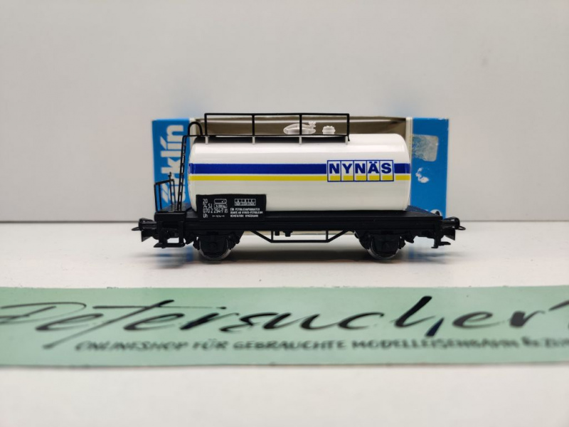 Märklin H0 AC 4532 Kesselwagen "NYNÄS" / Uh / SJ / OVP blau