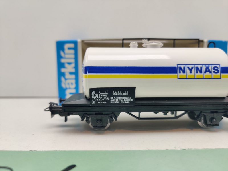 Märklin H0 AC 4532 Kesselwagen "NYNÄS" / Uh / SJ / OVP blau