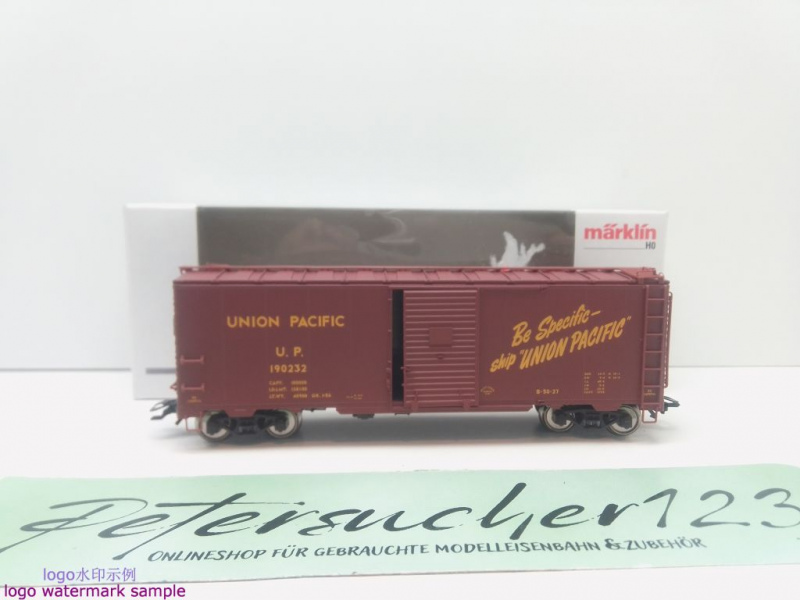 Märklin H0 AC 45646-6 US Güterwagen "UNION PACIFIC" B-50-27 / NEM / U.P. / OVP weiß