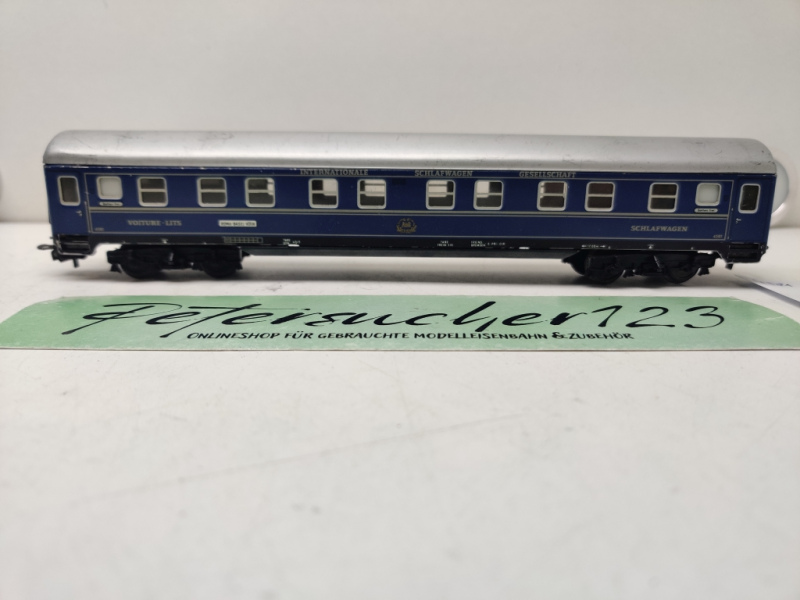Märklin H0 AC 4581 Schlafwagen Roma-Basel-Köln / Blau / Blech