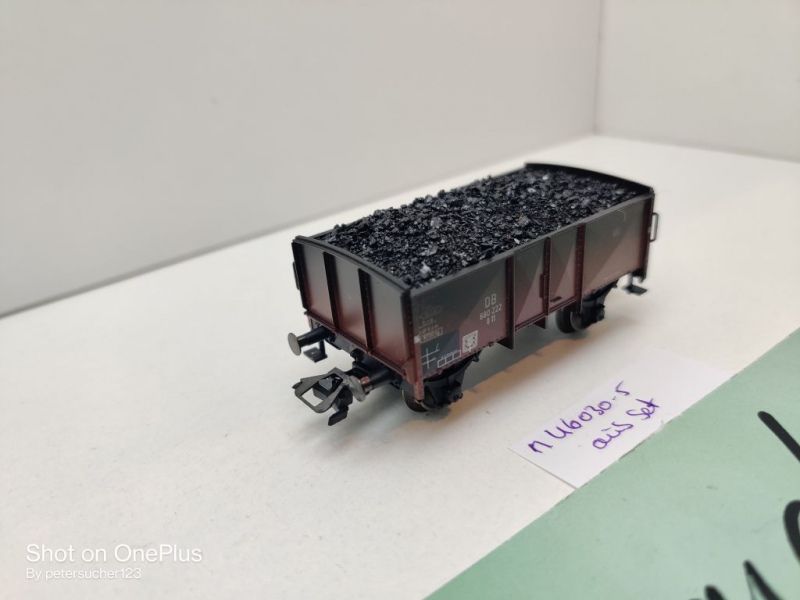 Märklin H0 AC 46030 1x Hochbordwagen mit Kohleladung / O11 / aus Set / NEM / DB