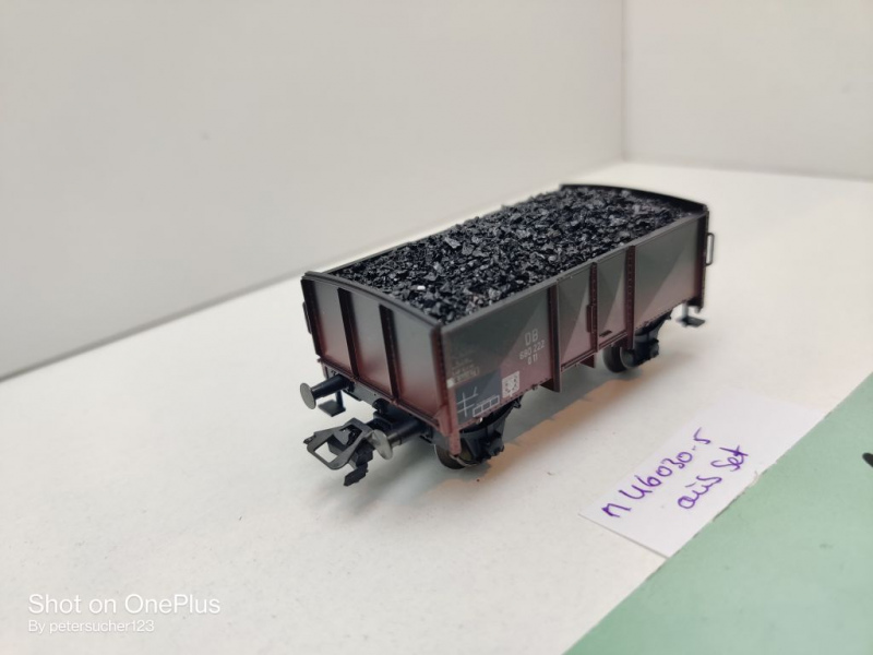 Märklin H0 AC 46030 1x Hochbordwagen mit Kohleladung / O11 / aus Set / NEM / DB