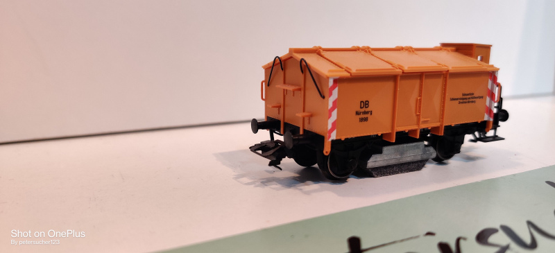Märklin H0 AC 46041 Schienen-Reinigungswagen / Klappdeckelwagen K 15 / NEM / DB