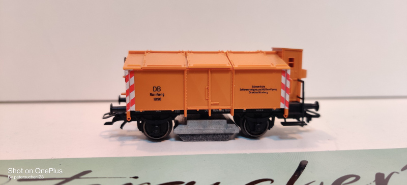 Märklin H0 AC 46041 Schienen-Reinigungswagen / Klappdeckelwagen K 15 / NEM / DB