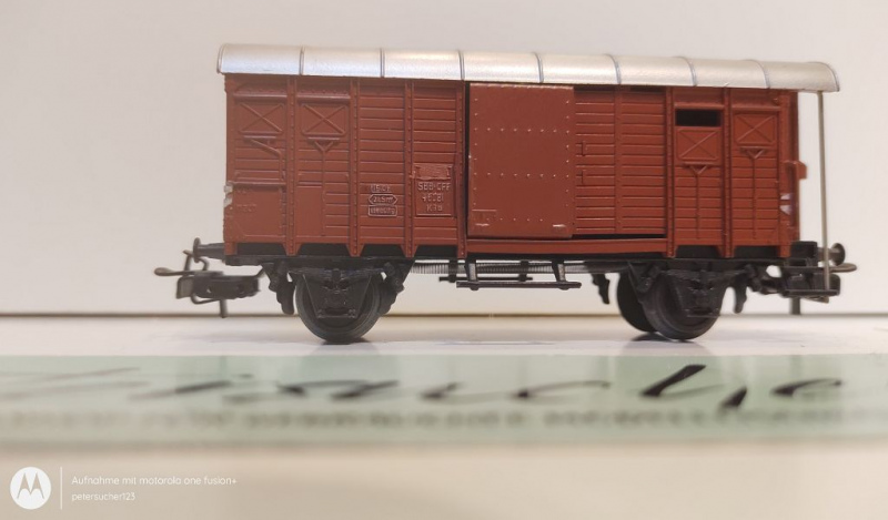 Märklin H0 AC 4605 ged. Güterwagen m. Brmshs / 46081 K3a / SBB