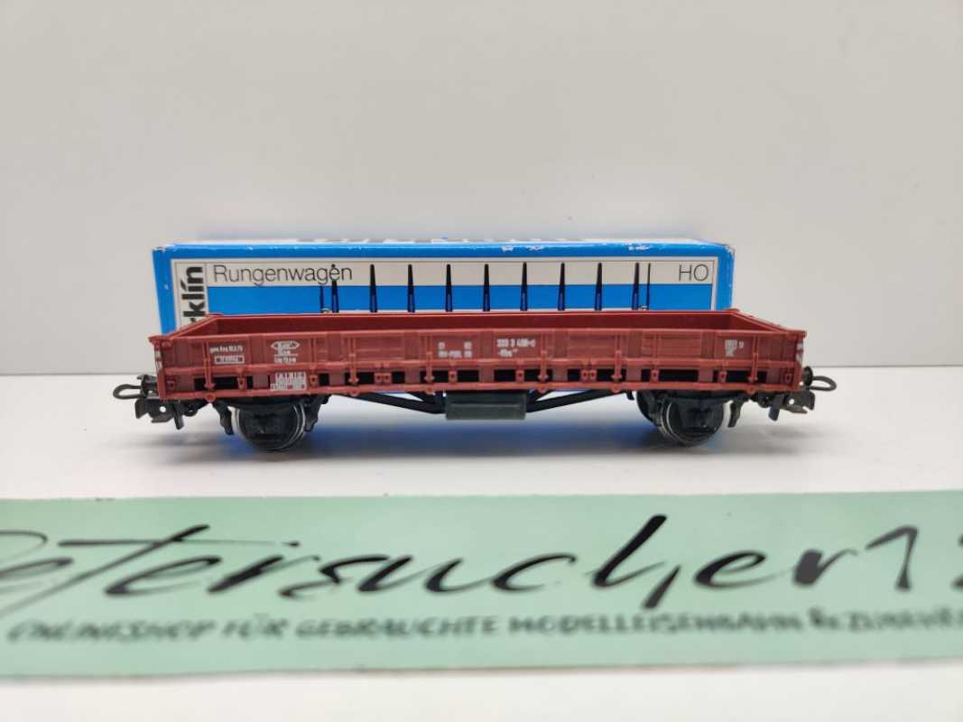 Märklin H0 AC 4607 Rungenwagen inkl Rungen Kbs443 / DB / OVP blau