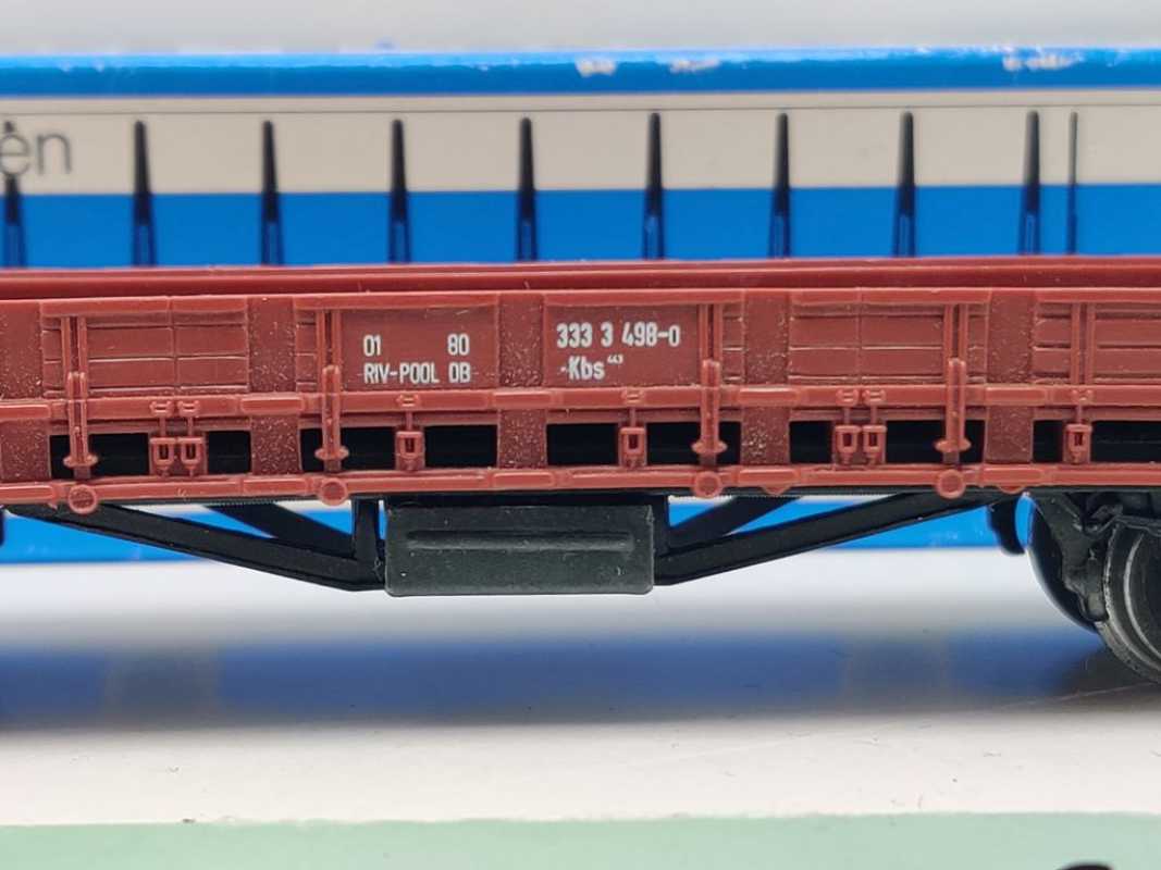 Märklin H0 AC 4607 Rungenwagen inkl Rungen Kbs443 / DB / OVP blau