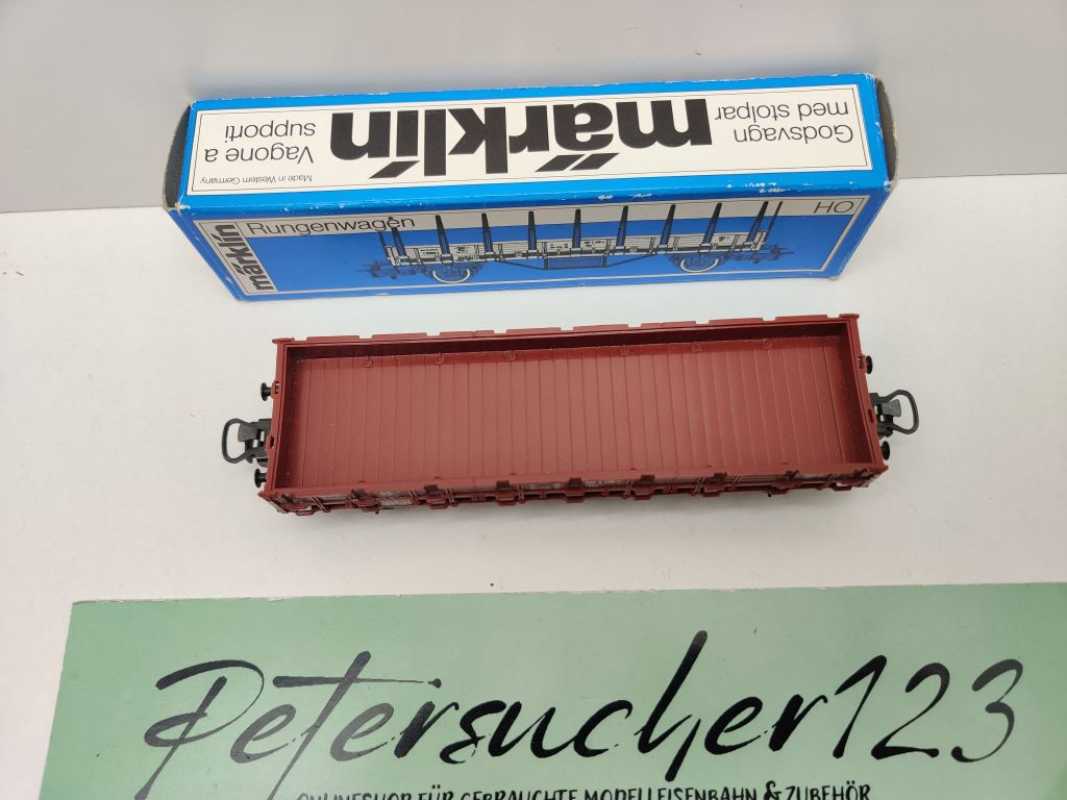 Märklin H0 AC 4607 Rungenwagen inkl Rungen Kbs443 / DB / OVP blau