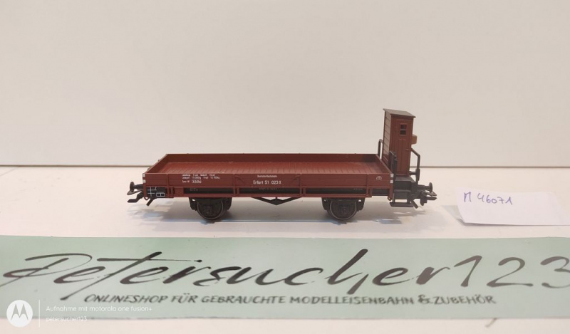 Märklin H0 AC 46071 Niederbordwagen Brmshs 51 023 / X / NEM / DRG