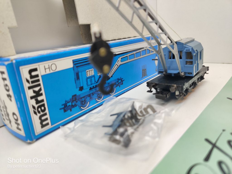 Märklin H0 AC 4611 Kranwagen "Krupp Ardelt" 6804 / blau / DB / OVP blau