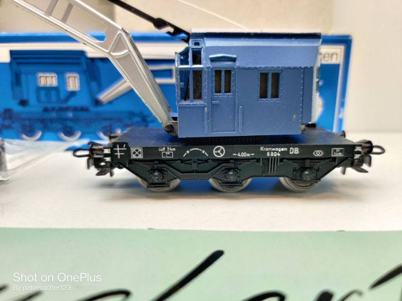Märklin H0 AC 4611 Kranwagen "Krupp Ardelt" 6804 / blau / DB / OVP blau