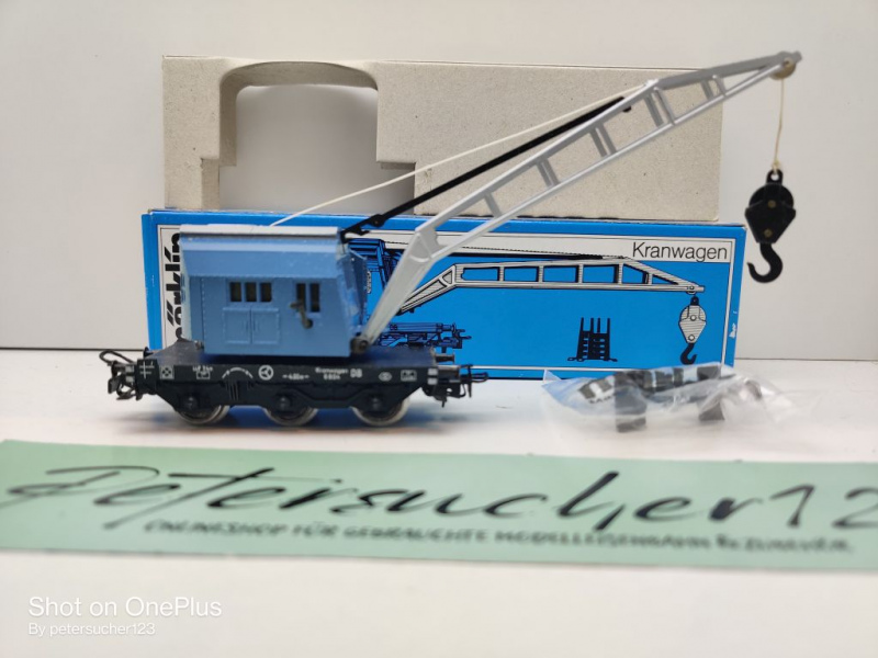 Märklin H0 AC 4611 Kranwagen "Krupp Ardelt" 6804 / blau / DB / OVP blau