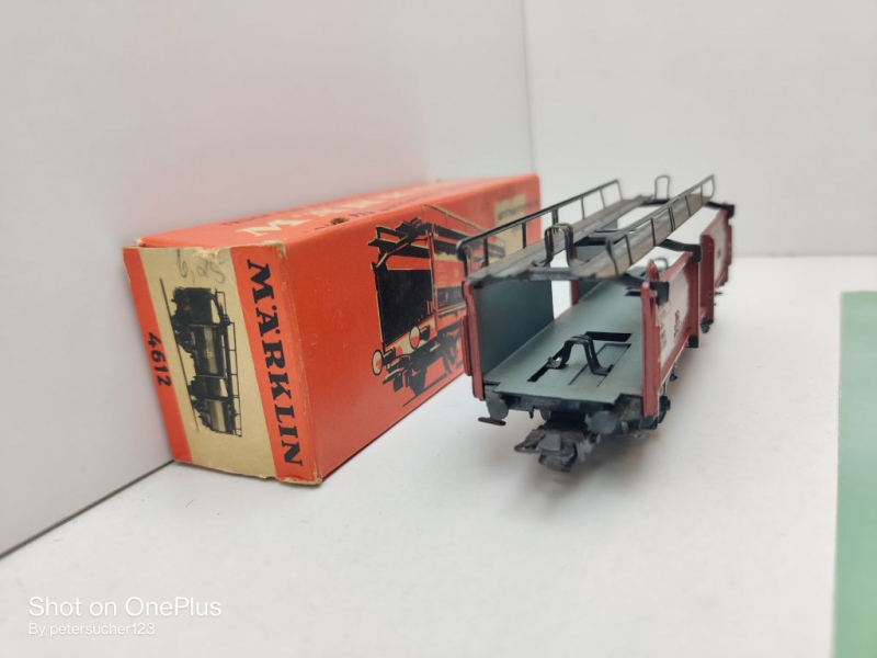 Märklin H0 AC 4612 Autotransporter unbeladen / Off52/ DB / OVP rot