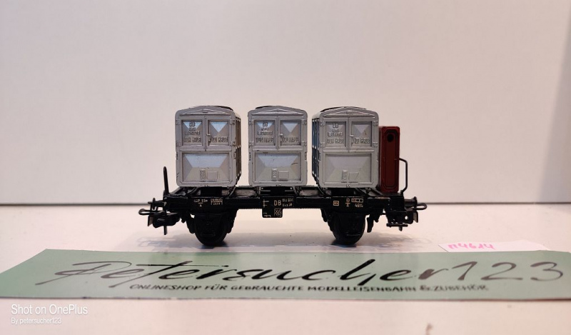Märklin H0 AC 4614 Behältertragwagen m Brmshs "von Haus zu Haus" / DB