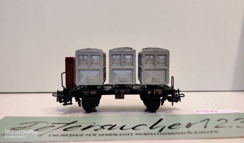 Märklin H0 AC 4614 Behältertragwagen m Brmshs "von Haus zu Haus" / DB