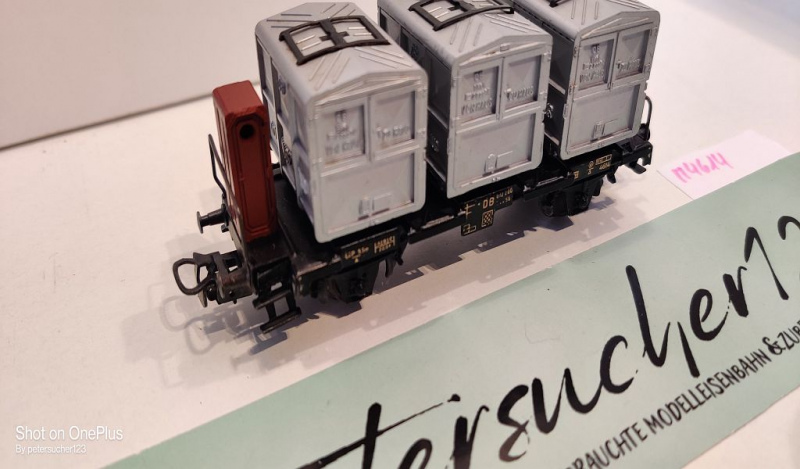 Märklin H0 AC 4614 Behältertragwagen m Brmshs "von Haus zu Haus" / DB