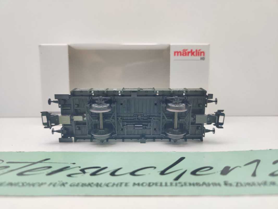 Märklin H0 AC 46157 Niederbordwagen Bremserhaus / NEM / K.Bay.Sts.B. / OVP weiß