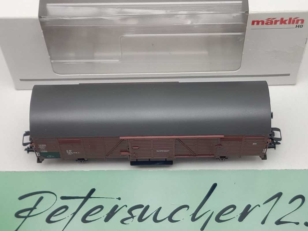Märklin H0 46163 gedeckter Güterwagen Gbkl238 / NEM / DB / OVP