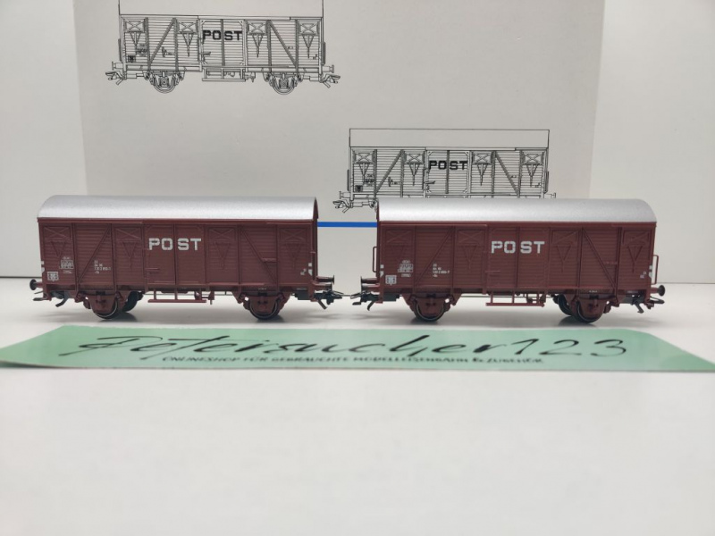 Märklin H0 AC 46271 Wagen-Set "PTT-Post-Triebwagen" Gs / NEM / NS / OVP weiß