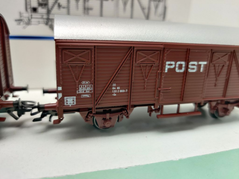 Märklin H0 AC 46271 Wagen-Set "PTT-Post-Triebwagen" Gs / NEM / NS / OVP weiß