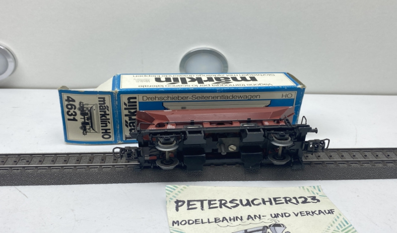 Märklin H0 4631 Drehschieber-Seitenentladewagen  Blaue OVP