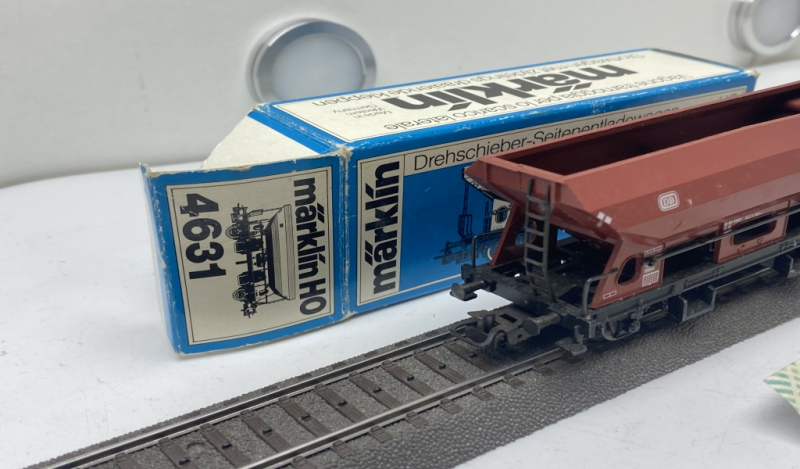 Märklin H0 4631 Drehschieber-Seitenentladewagen  Blaue OVP