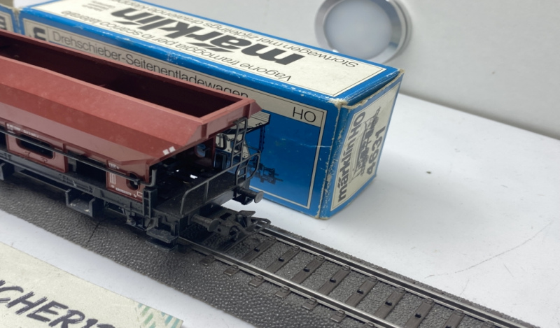 Märklin H0 4631 Drehschieber-Seitenentladewagen  Blaue OVP