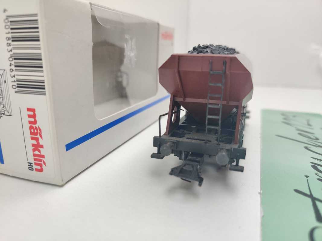 Märklin H0 AC 4631 Drehschieber-Seitenentladewagen Otmm 70 / NEM / DB / OVP