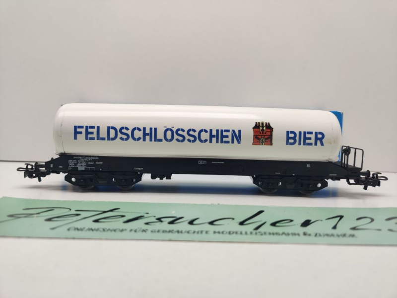 Märklin H0 AC 4632 Lebensmittel-Kesselwagen "Feldschlösschen" Uah / SBB / OVP blau
