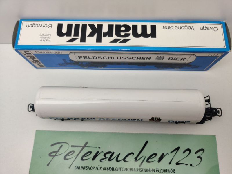 Märklin H0 AC 4632 Lebensmittel-Kesselwagen "Feldschlösschen" Uah / SBB / OVP blau