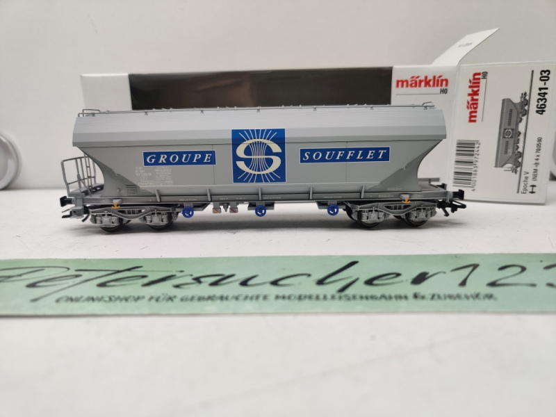Märklin H0 AC 46341-03 Großraum-Getreidesilowagen (Typ Cerealier) / französischen Privatgesellschaft „GROUPE SOUFFLET“ / SNCF / OVP