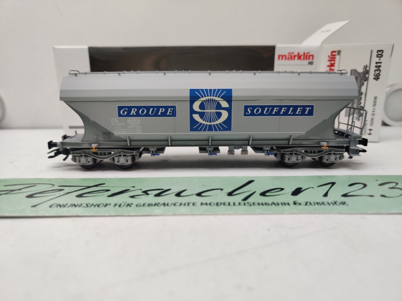 Märklin H0 AC 46341-03 Großraum-Getreidesilowagen (Typ Cerealier) / französischen Privatgesellschaft „GROUPE SOUFFLET“ / SNCF / OVP