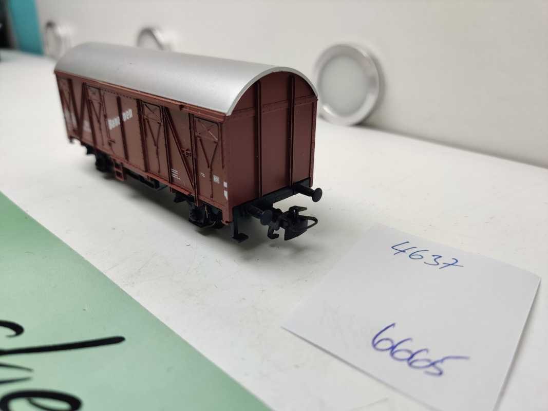 Märklin H0 AC 00755-02 / gedeckter Güterwagen / Kühlwagen  Bananentransport (Gms) / DB