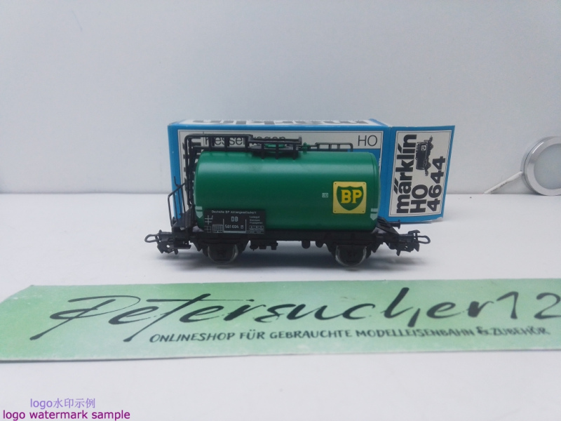 Märklin H0 AC 4644 Kesselwagen "BP" / Kessel Grün / DB / OVP blau