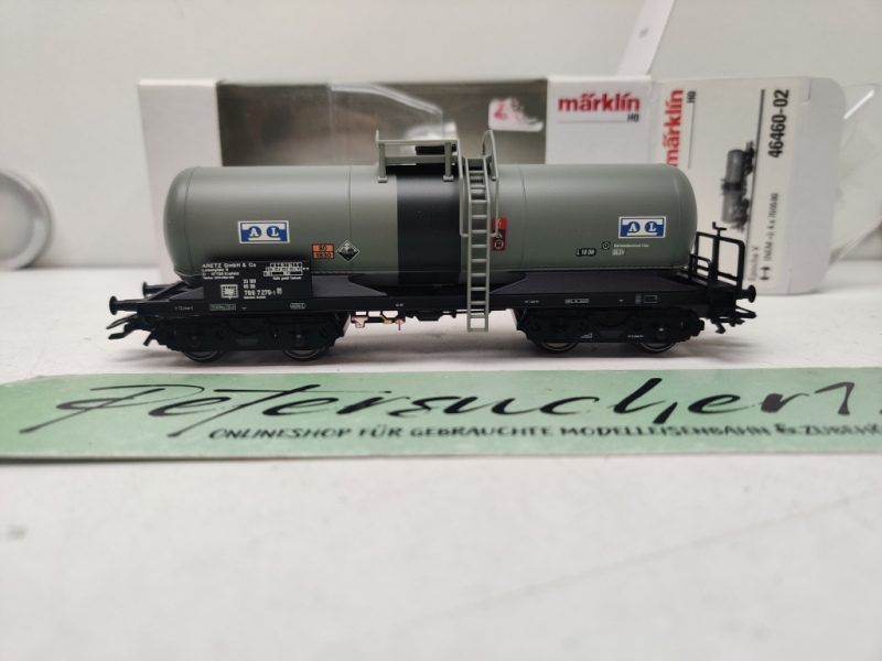 Märklin H0 AC 46460-02 Kesselwagen / Firma „Aretz GmbH & Co.“ aus Krefeld / Grau / NEM / DB / OVP