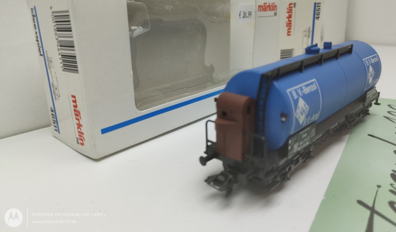 Märklin H0 AC 46511 / 504 216 // 4-Achser Kesselwagen B.V.-Benzol / DB / OVP