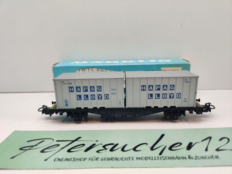 Märklin H0 AC 4659 Containerwagen "Hapag-Lloyd" / Lgjs598 / DB / OVP hblau