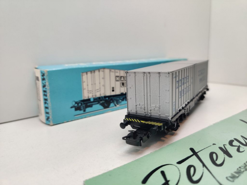 Märklin H0 AC 4659 Containerwagen "Hapag-Lloyd" / Lgjs598 / DB / OVP hblau