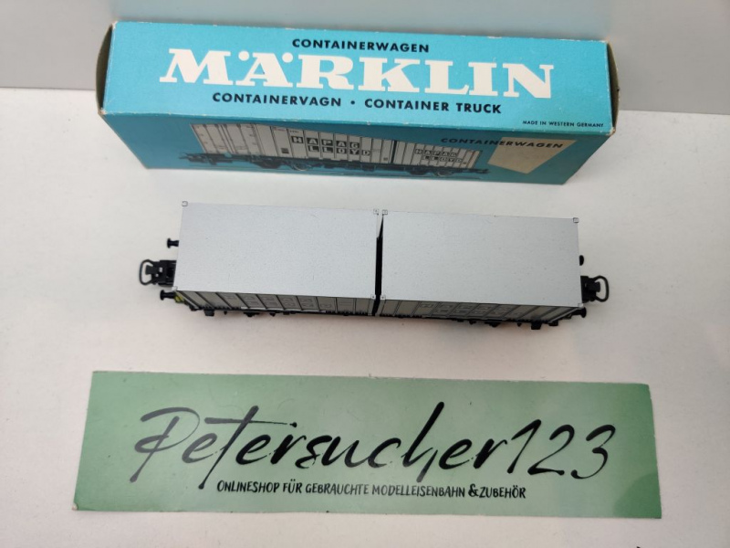 Märklin H0 AC 4659 Containerwagen "Hapag-Lloyd" / Lgjs598 / DB / OVP hblau