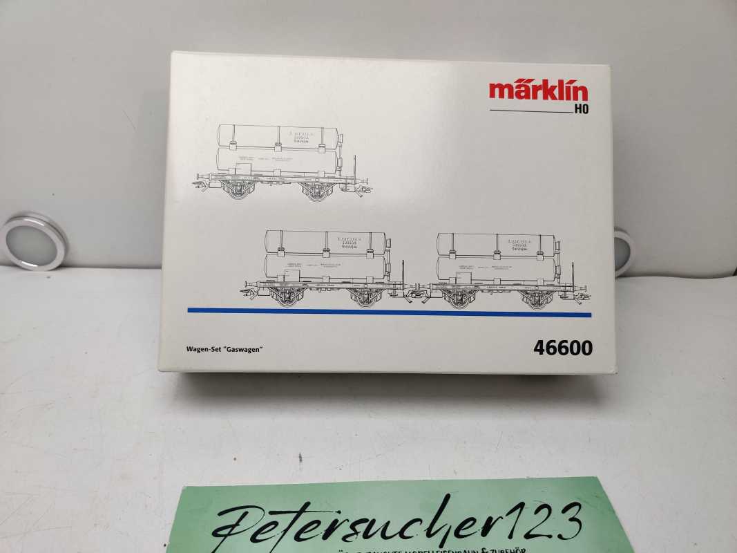 Märklin H0 AC 46600 / 3-teilige Spezial-Wagenset „Gaswagen“ / OVP