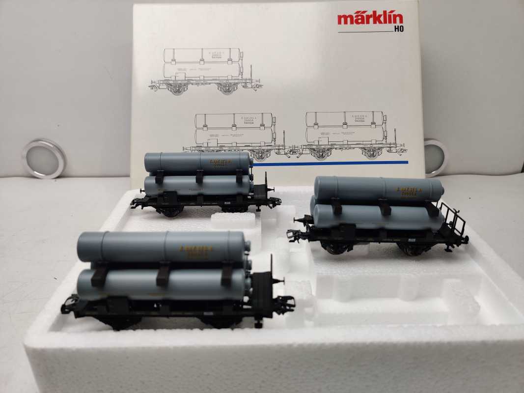 Märklin H0 AC 46600 / 3-teilige Spezial-Wagenset „Gaswagen“ / OVP