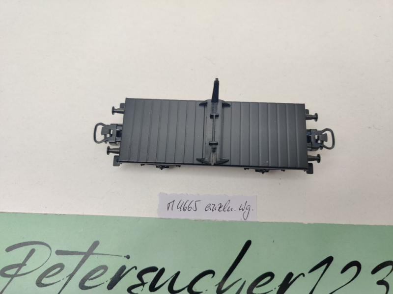 Märklin H0 AC 4665 einzelner Drehschemelwagen schwarz ohne Sicherungskette