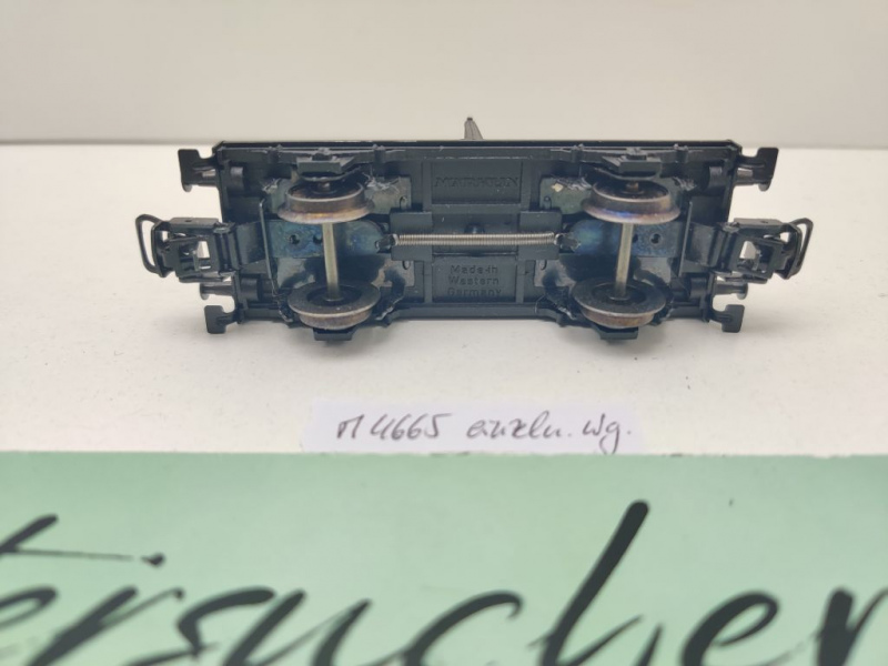 Märklin H0 AC 4665 einzelner Drehschemelwagen schwarz ohne Sicherungskette