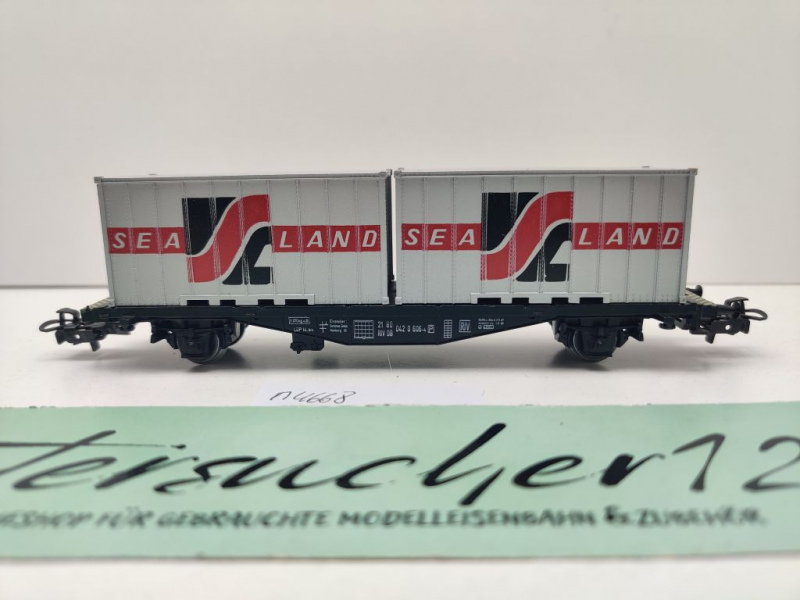 Märklin H0 AC 4668 Containerwagen "Sea Land" Lgjs598 / 2x 20' Container / DB